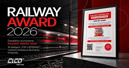 CICO® z wyróżnieniem RAILWAY AWARD 2026 w kategorii „TOP-LIEFERANT”