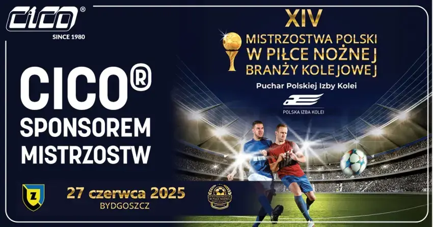 CICO® sponsorem XIV Mistrzostw Polski w Piłce Nożnej Branży Kolejowej