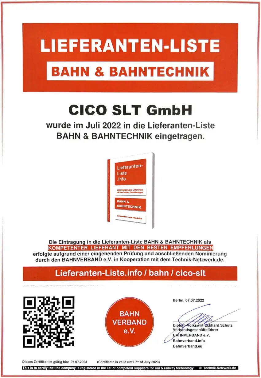 TOP dostawca dla branży kolejowej ze specjalną rekomendacją